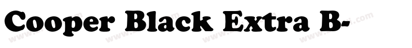 Cooper Black Extra B字体转换